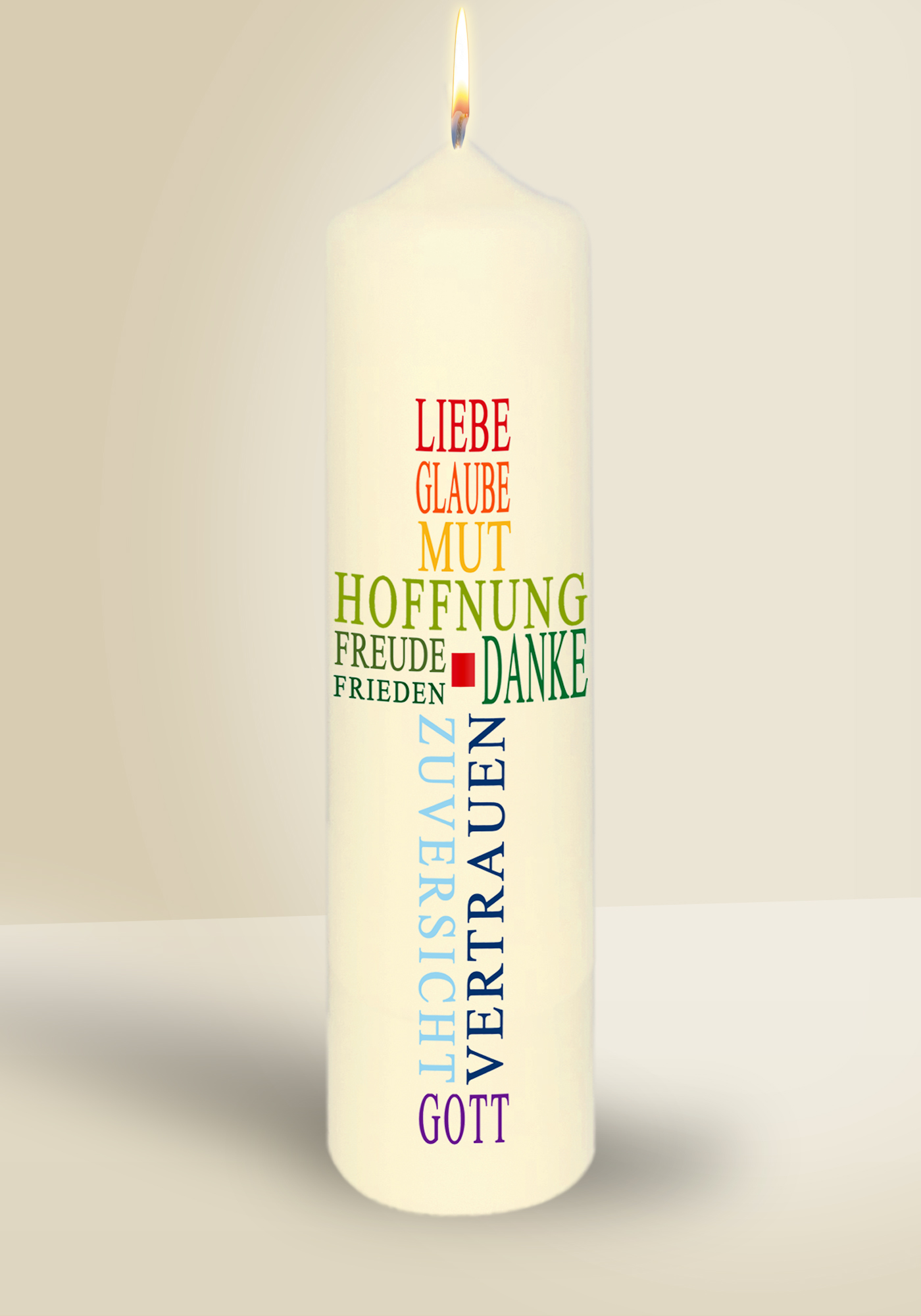 Tischkerze - Liebe, Glaube, Hoffnung & Gott Tischkerze - Liebe, Glaube, Hoffnung & Gott