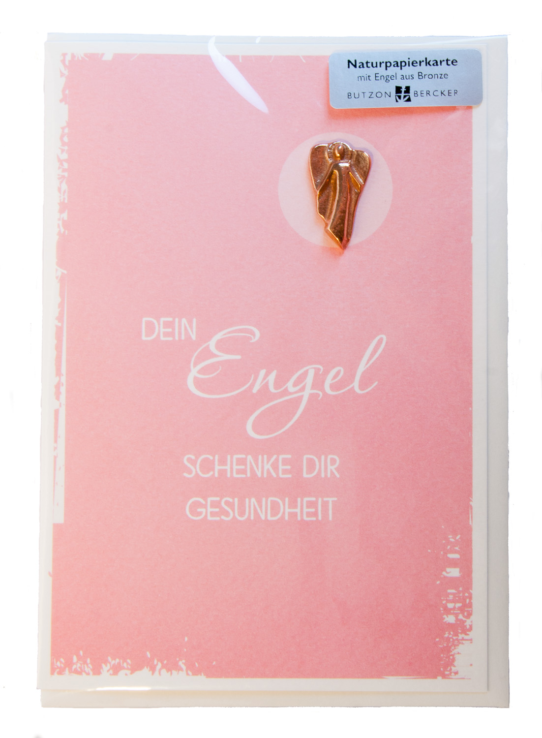Karte zur Genesung - Dein Engel der Gesundheit & Bronzehandschmeichler Karte zur Genesung - Dein Engel der Gesundheit & Bronzehandschmeichler