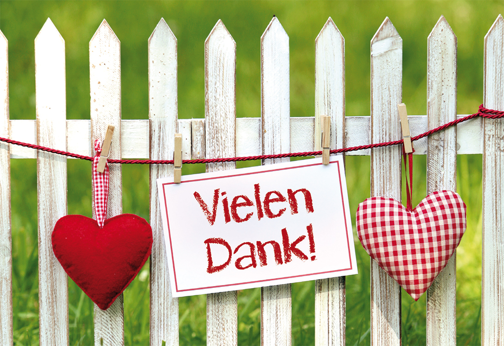 Neutrale Karte - Vielen Dank & Herzen Neutrale Karte - Vielen Dank & Herzen