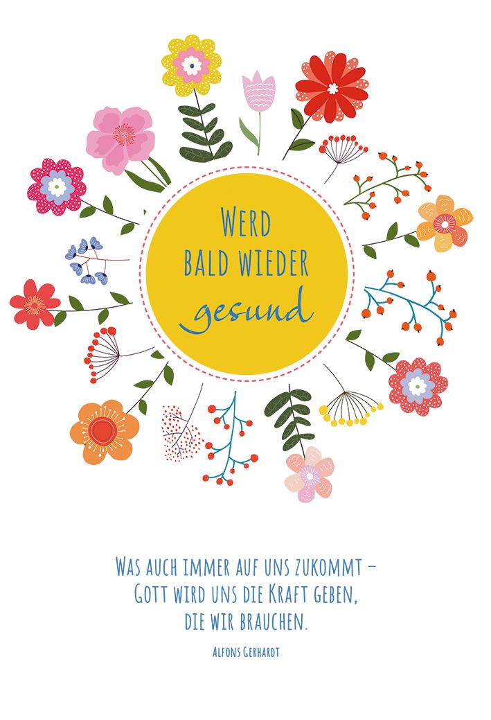 Genesungskarte - Werd bald wieder gesund Genesungskarte - Werd bald wieder gesund