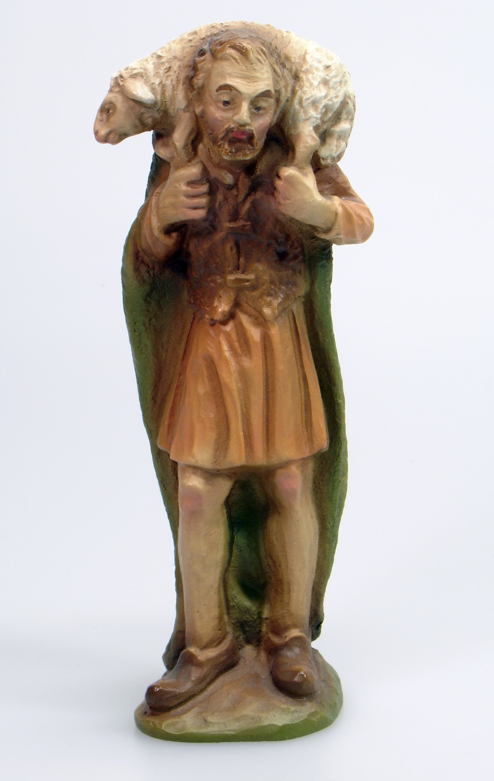 Künstler-Krippe - Hirt m. Schaf a. Rücken Künstler-Krippe - Hirt m. Schaf a. Rücken