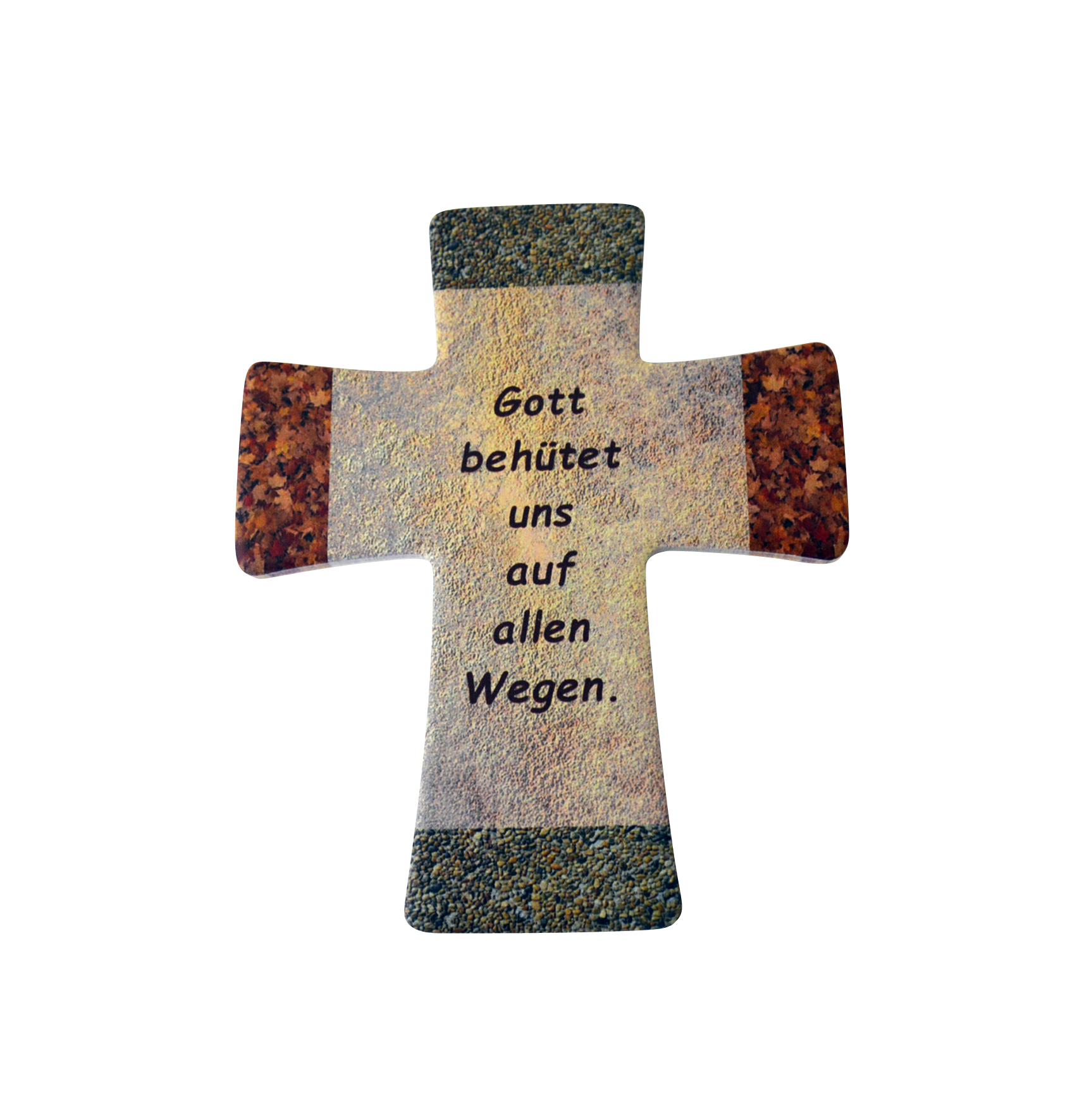 Keramik-Kreuz - Gott behütet uns... Keramik-Kreuz - Gott behütet uns...