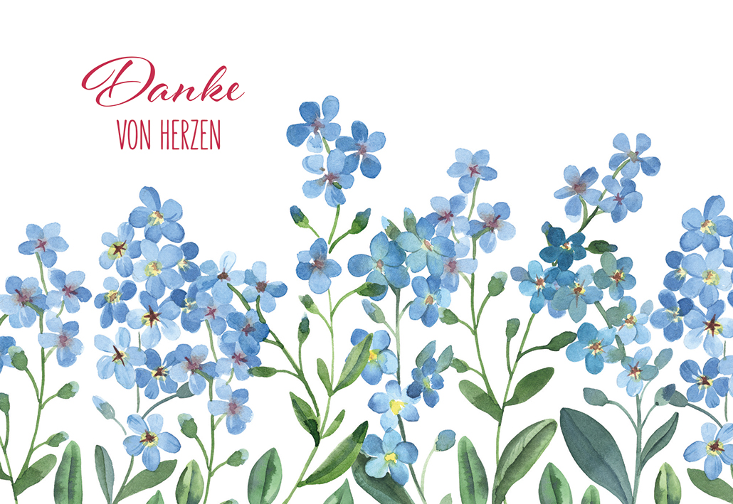Dankeskarte - Danke von Herzen Dankeskarte - Danke von Herzen