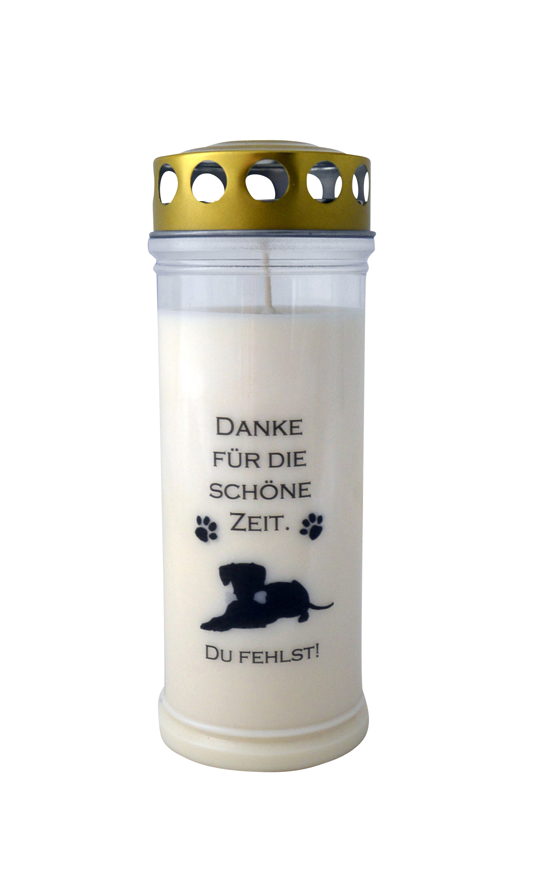 Hund-Grablicht - Danke für die schöne Zeit Hund-Grablicht - Danke für die schöne Zeit