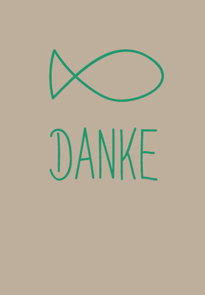 Danksagung - Fischmotiv Danksagung - Fischmotiv