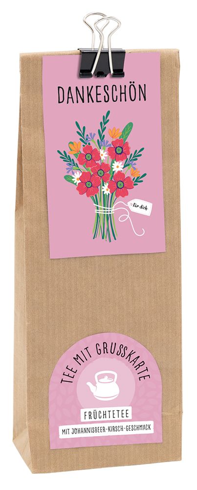 Tee mit Grußkarte - Dankeschön Tee mit Grußkarte - Dankeschön