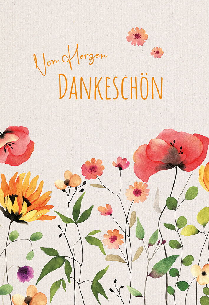 Dankeskarte - Von Herzen Dankeschön Dankeskarte - Von Herzen Dankeschön