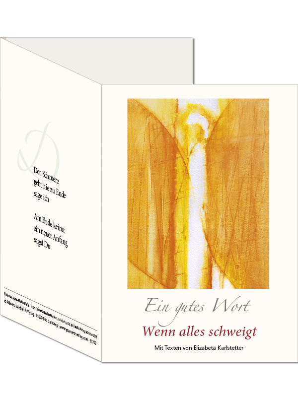 Klappkarte - Wenn alles schweigt Klappkarte - Wenn alles schweigt