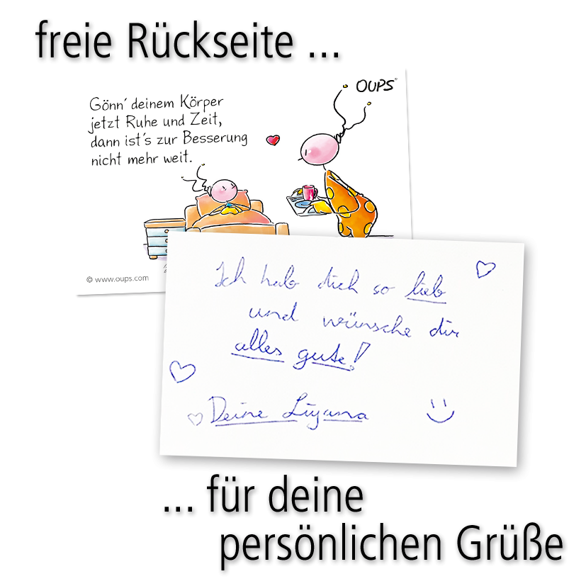 Kärtchenbox - Gute Besserung & 24 Spruchkarten OUPS Kärtchenbox - Gute Besserung & 24 Spruchkarten OUPS