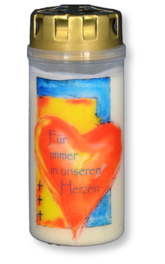 Grabkerze - Für immer in unserem Herzen Grabkerze - Für immer in unserem Herzen