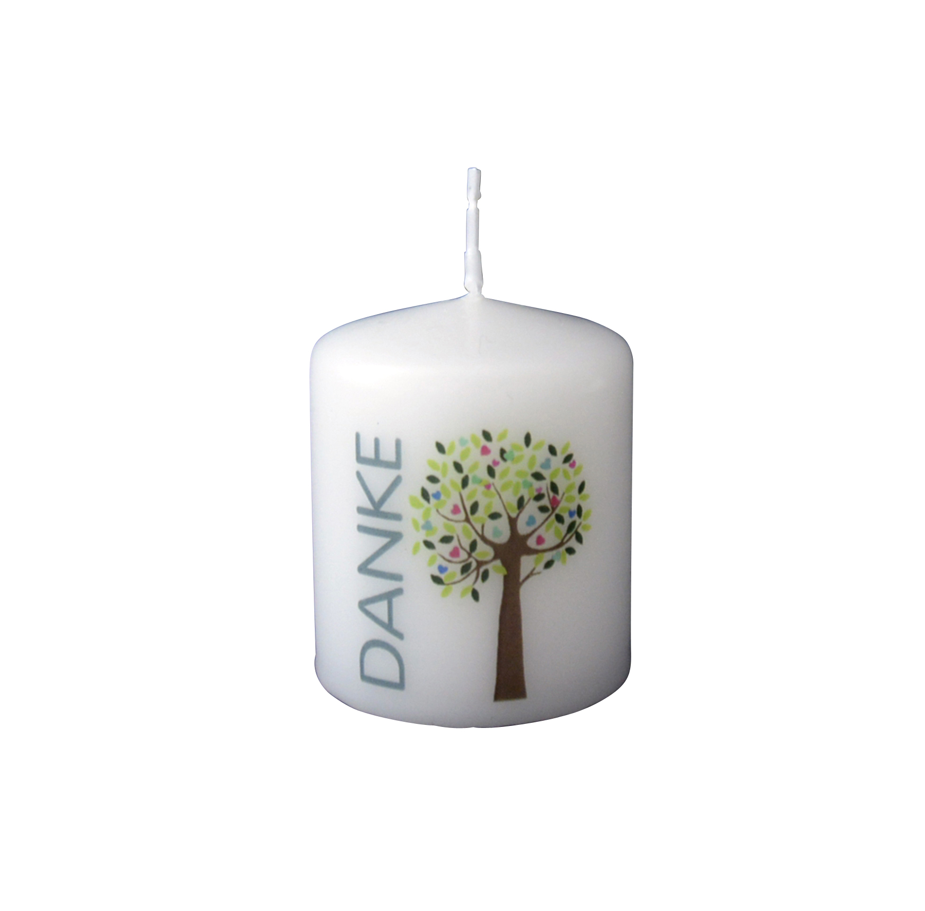 Tischkerze - Lebensbaum & Danke Tischkerze - Lebensbaum & Danke