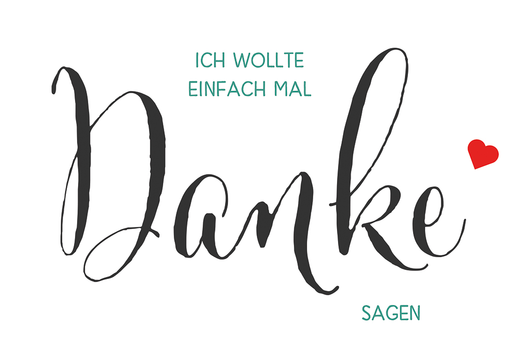 Dankeskarte - Ich wollte einfach mal Danke sagen Dankeskarte - Ich wollte einfach mal Danke sagen