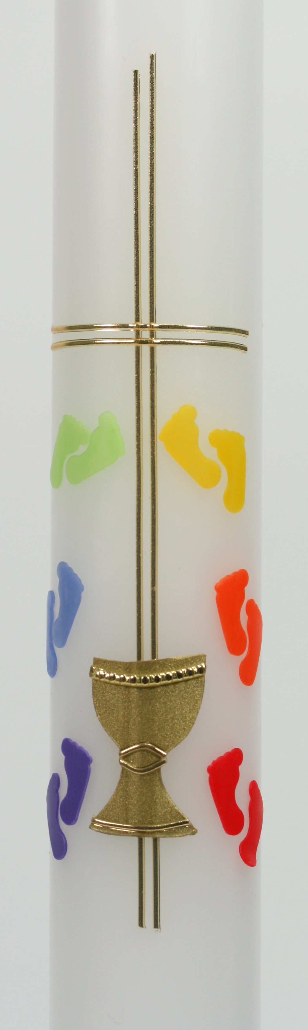 Kommunionkerze - Kelch & Fußspuren Kommunionkerze - Kelch & Fußspuren