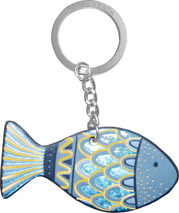 Schlüsselanhänger - Kleiner Segensfisch und Blau