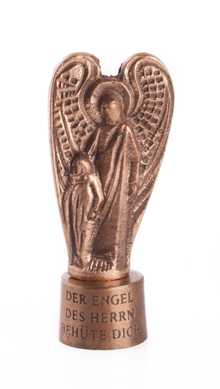 Bronzeengel - Engel mit Kind & Spruch