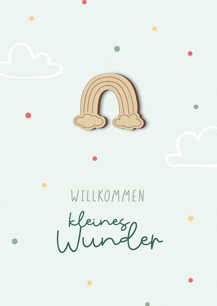 Karte zur Geburt – Willkommen kleines Wunder