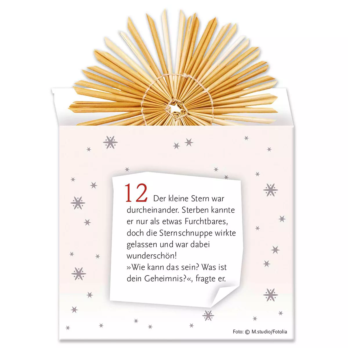 Adventskalender – Strohsterne & Grün
