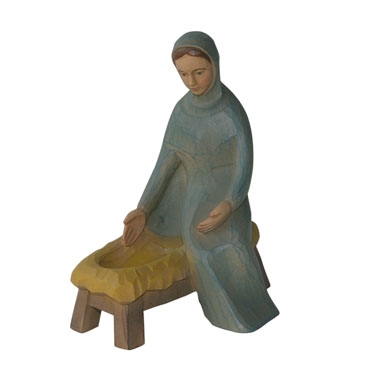 Dorf Krippe - Maria sitzend mit Barren ohne Kind