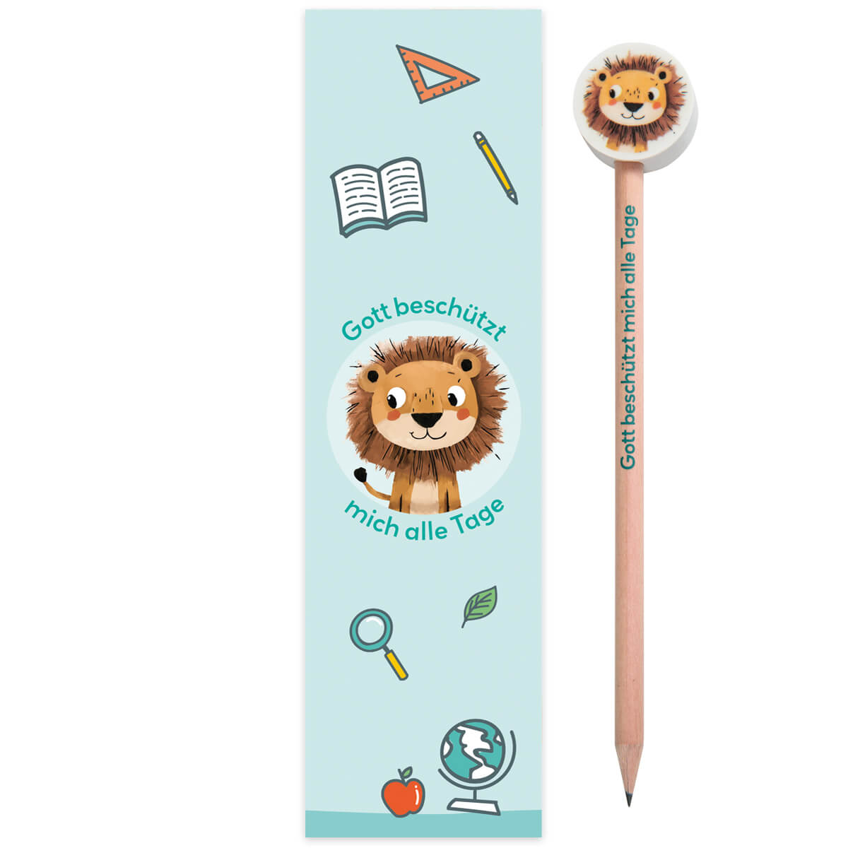 Bleistift-Lesezeichen-Set - Löwe Bleistift-Lesezeichen-Set - Löwe