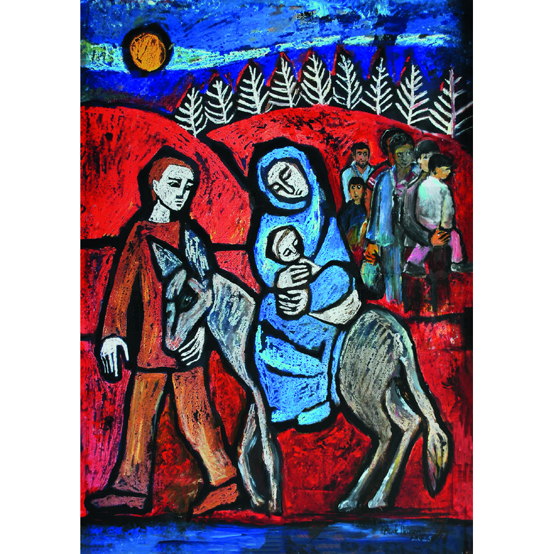 Weihnachtskarte - Flucht