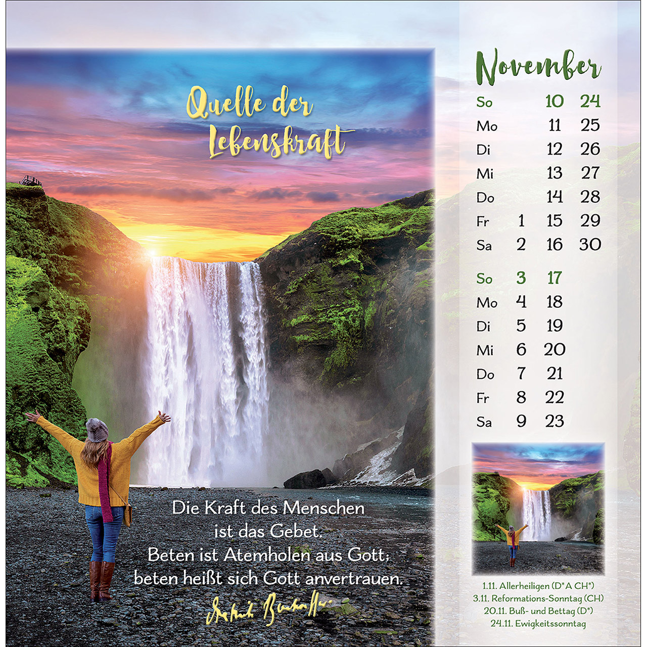 Postkartenkalender 2024 - Gott ist für dich