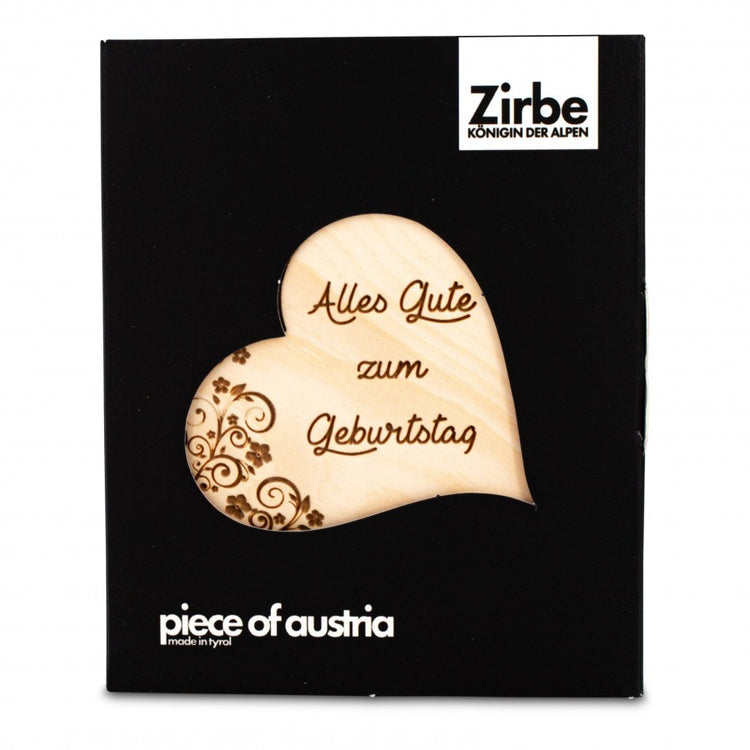 Zirben-Holz-Herz - Alles Gute zum ... Zirben-Holz-Herz - Alles Gute zum ...