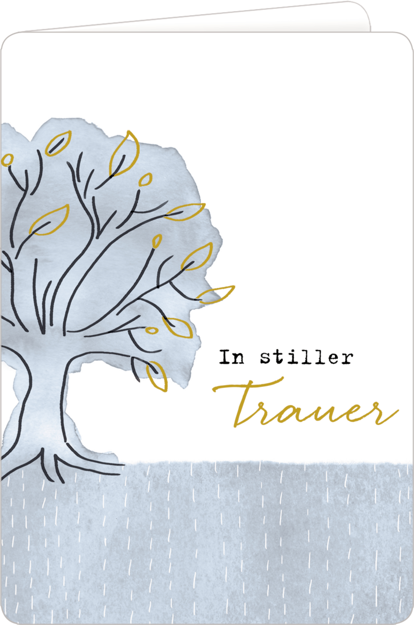 Trauerkarte - In stiller Trauer & Baum