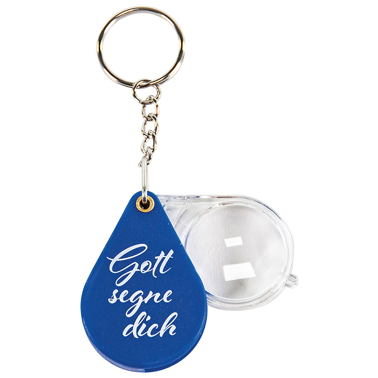 Schlüsselanhänger - Gott segne dich & Lupe