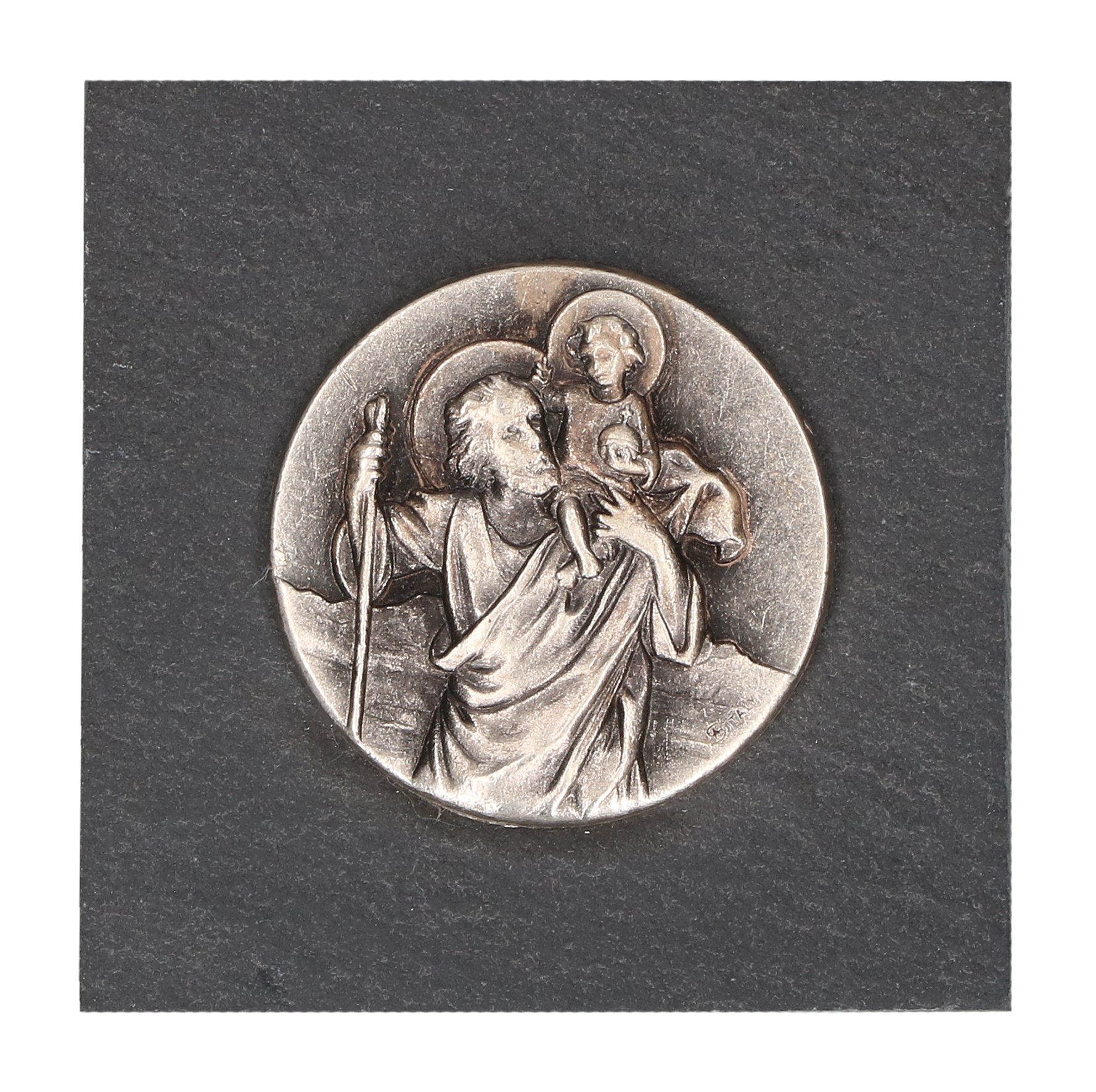 Schiefer-Magnet - Christophorus & Schutz...