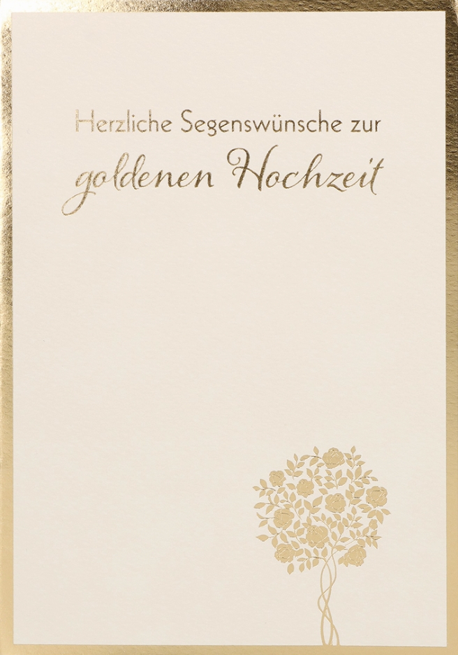 Karte zur Goldenen Hochzeit - Vollkommenheit & Segenswünsche