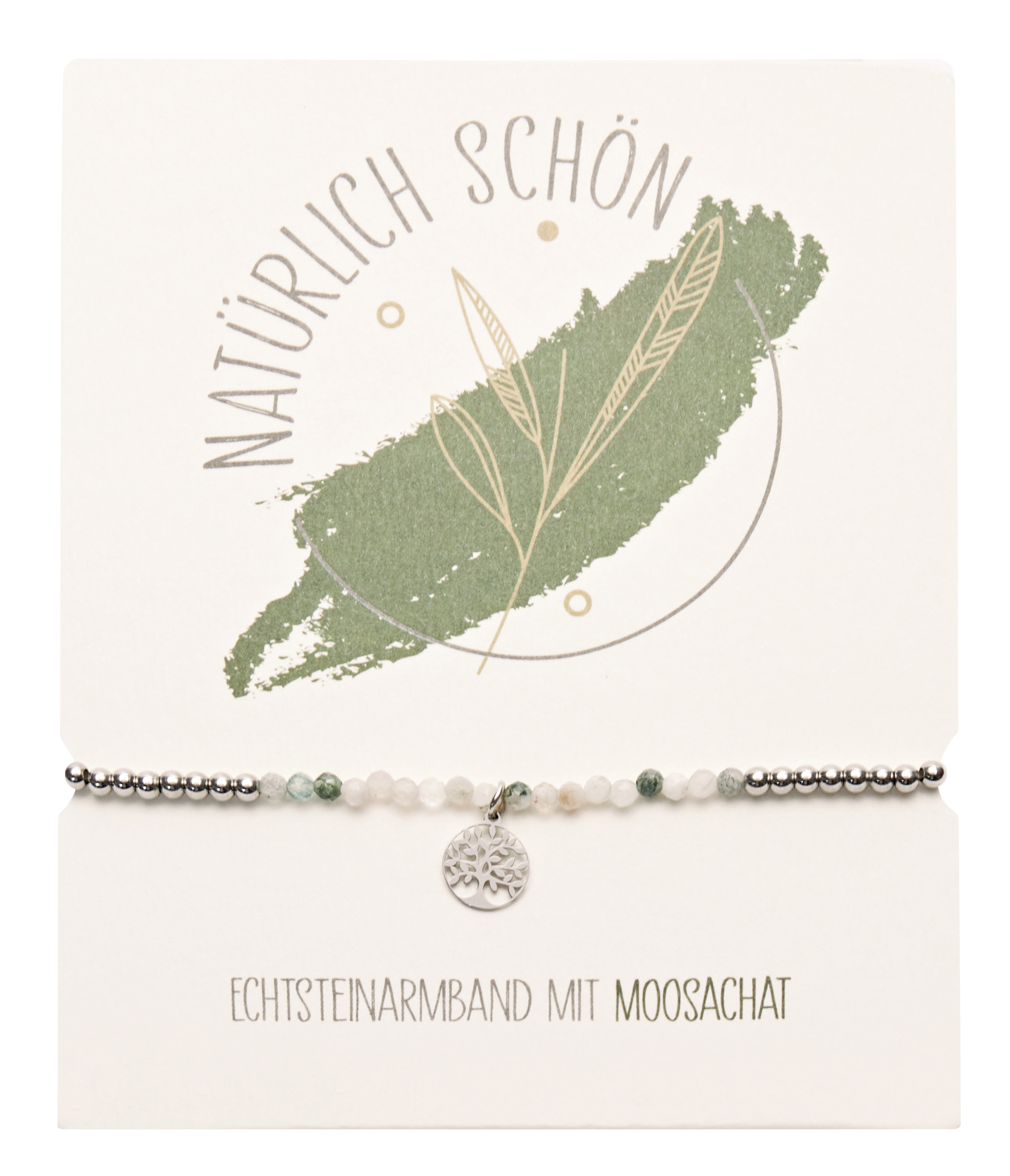 Armband - Moosachat & Baum des Lebens