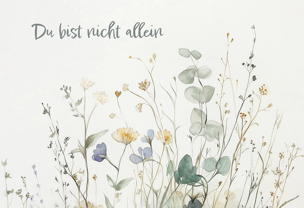Trauerkarte – Du bist nicht allein