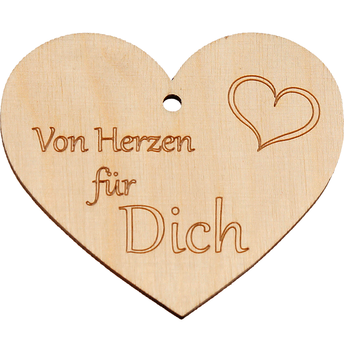 Holz Anhänger - Herz & Von Herzen für Dich