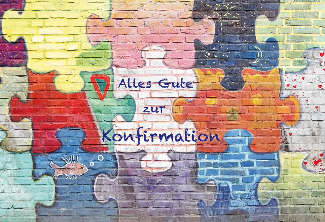 Karte zur Konfirmation - Jesus ist mitten unter uns Karte zur Konfirmation - Jesus ist mitten unter uns