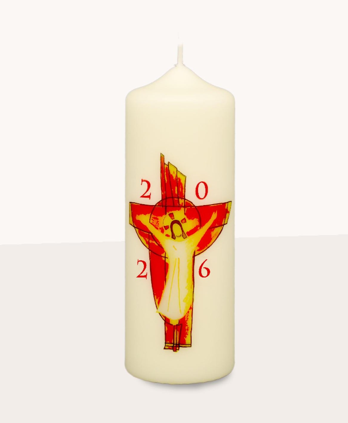 Osterkerze - Jesus mit Jahreszahl