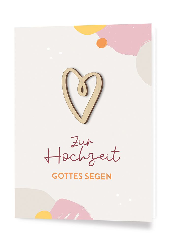 Karte zur Hochzeit – Gottes Segen & Herz