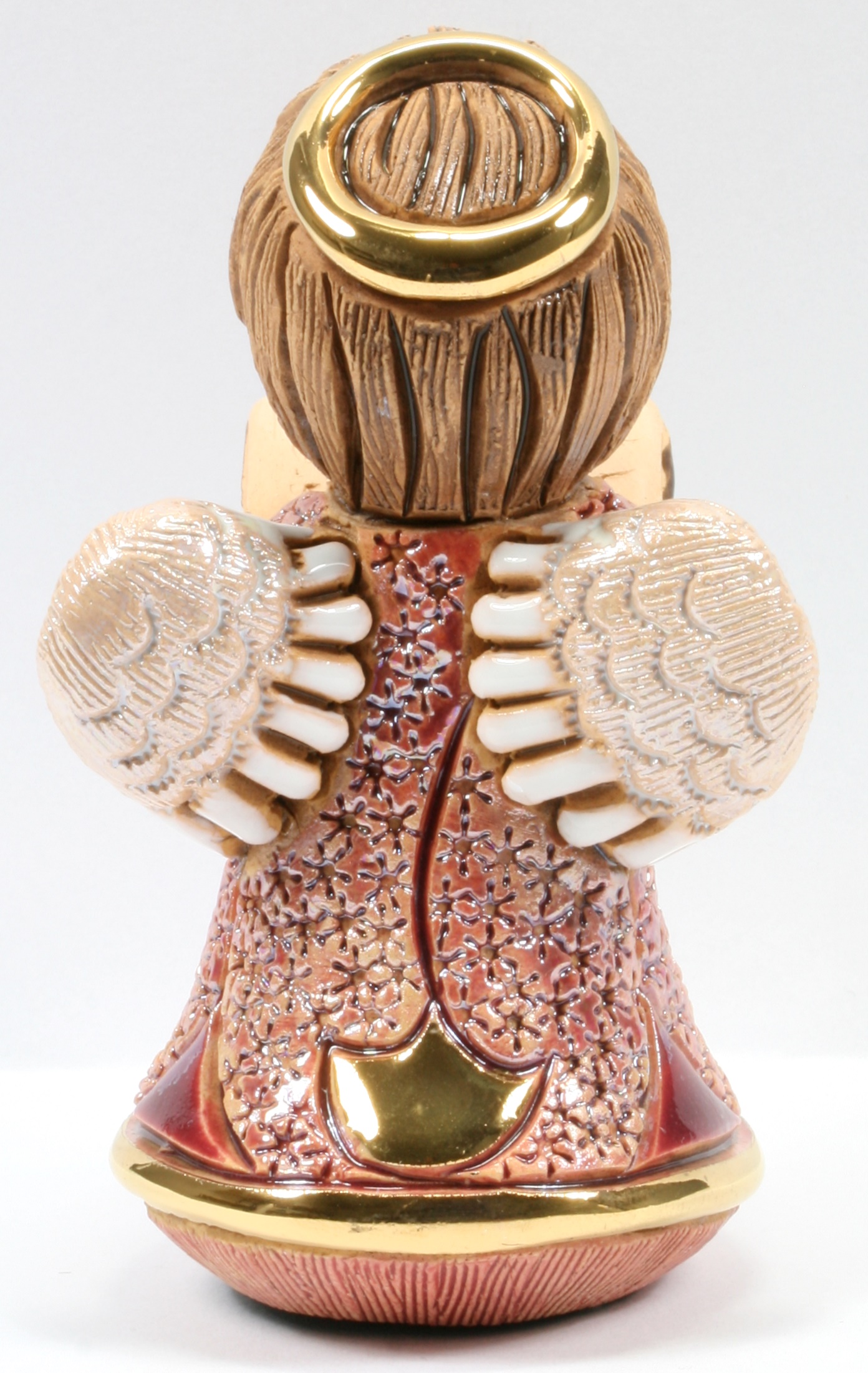 Engelfigur - Keramik & 18 Karat Gold