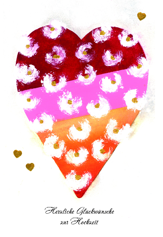 Karte zur Hochzeit– Herz & Hochzeit