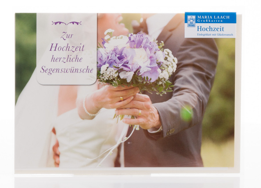 Karte zur Hochzeit - Brautstrauß