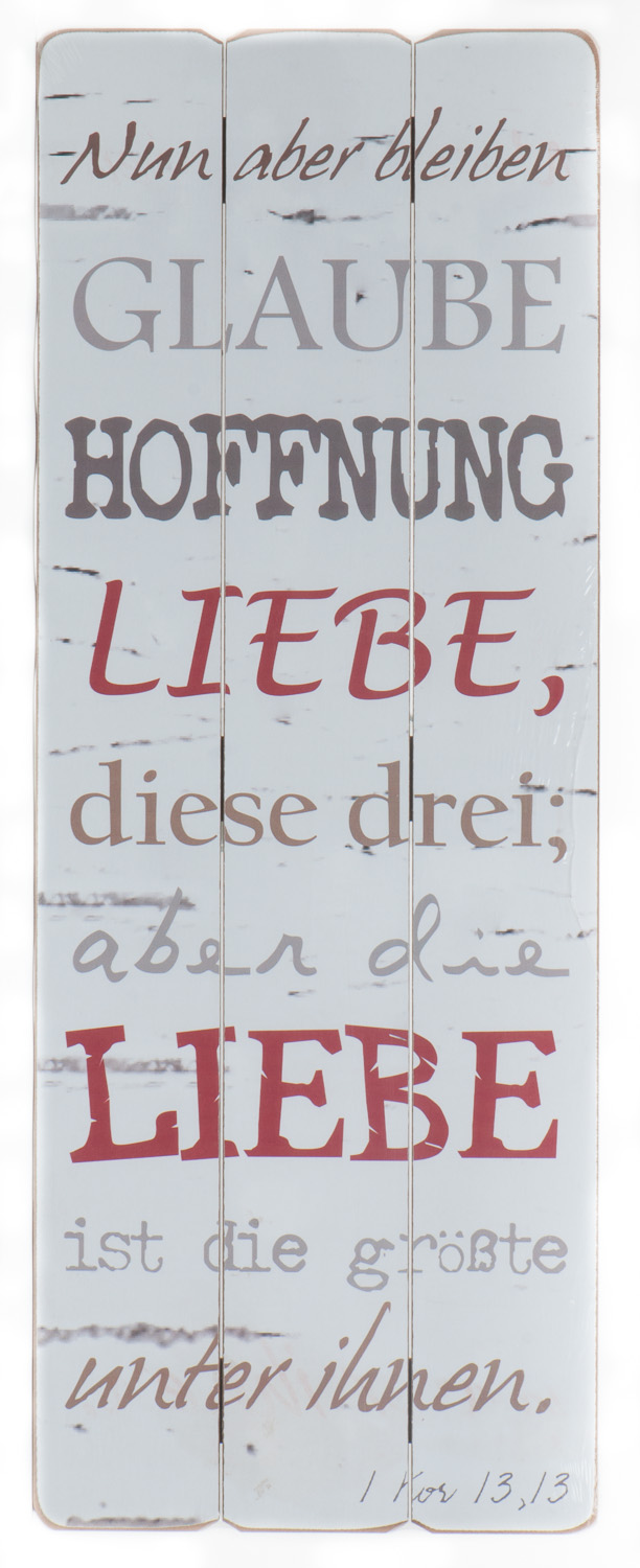 Wandbild - Glaube, Hoffnung, Liebe