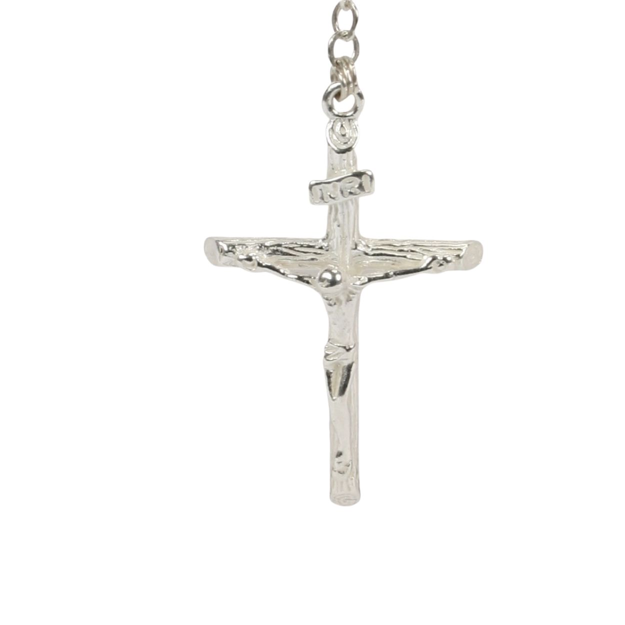 Rosenkranz - Rosenquarz & Silber-Kreuz