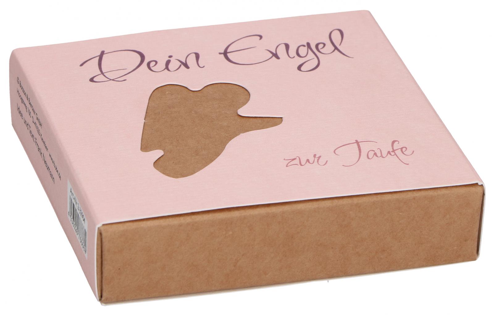 Handschmeichler- eschenkset - Dein Engel zur Taufe & Rosa