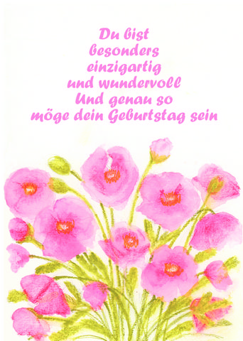 Geburtstagskarte - Du bist besonders einzigartig... Geburtstagskarte - Du bist besonders einzigartig...