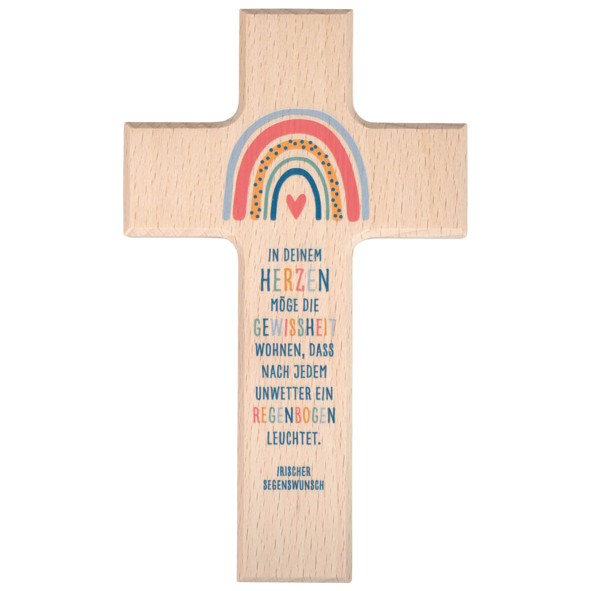 Kinder-Holzkreuz - Regenbogen