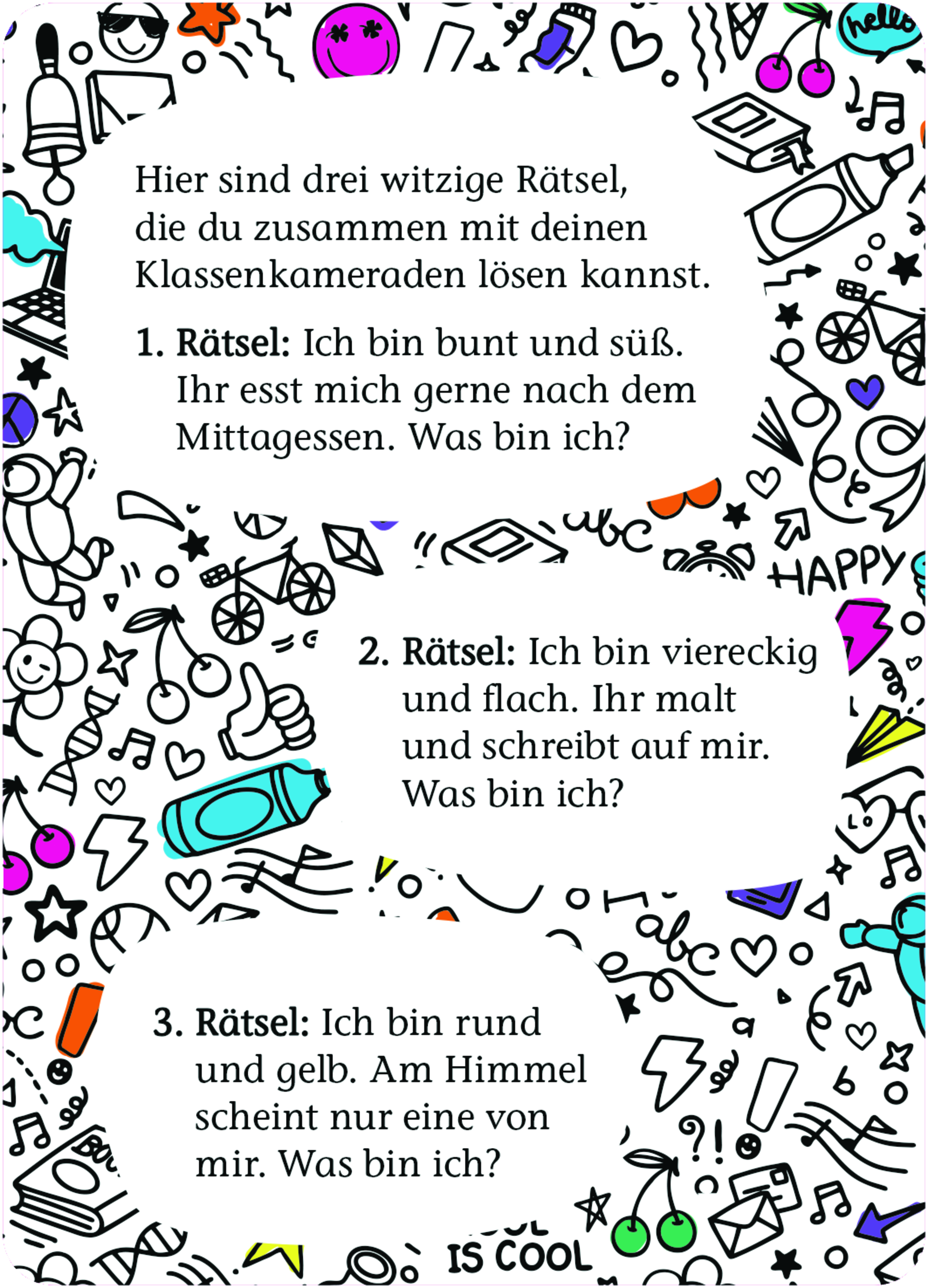Kartenbox zum Schulstart - Pausen-Spiele