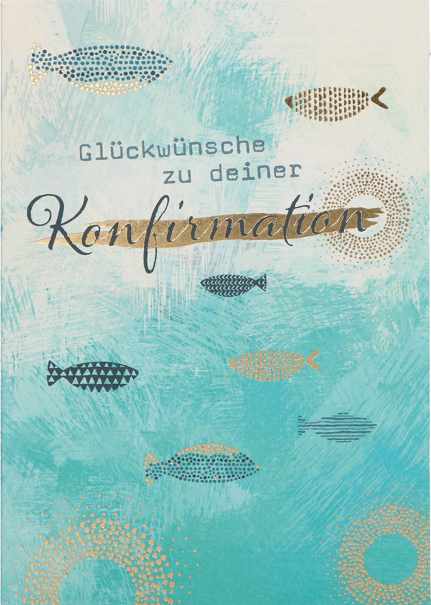 Karte zur Konfirmation - Fische & Geldgeschenkkarte Karte zur Konfirmation - Fische & Geldgeschenkkarte