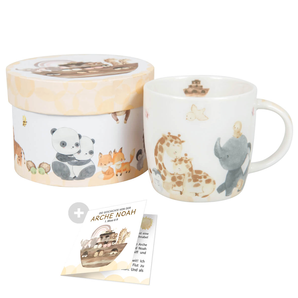 Kindertasse - Arche Noah & Geschenkbox