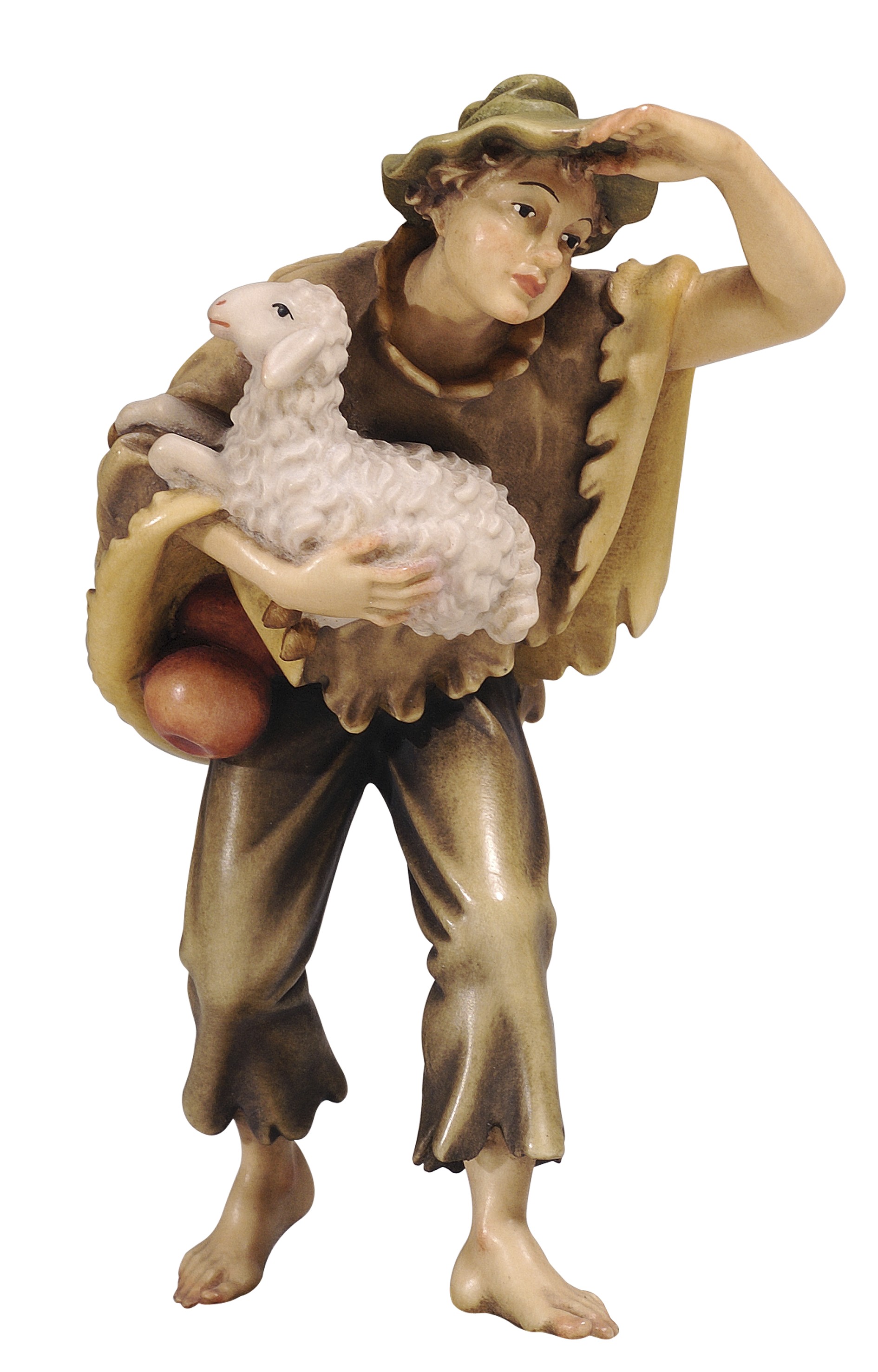 Kostner-Krippe - Junge mit Schaf im Arm