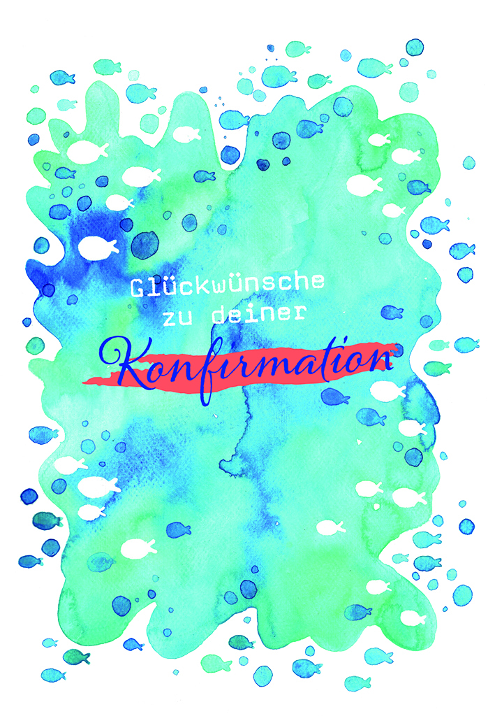 Karte zur Konfirmation - Vertrau auf Gottes Segen Karte zur Konfirmation - Vertrau auf Gottes Segen