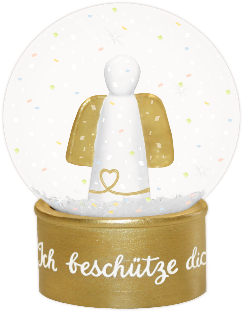 Glitzerkugel - Schutzengel Glitzerkugel - Schutzengel
